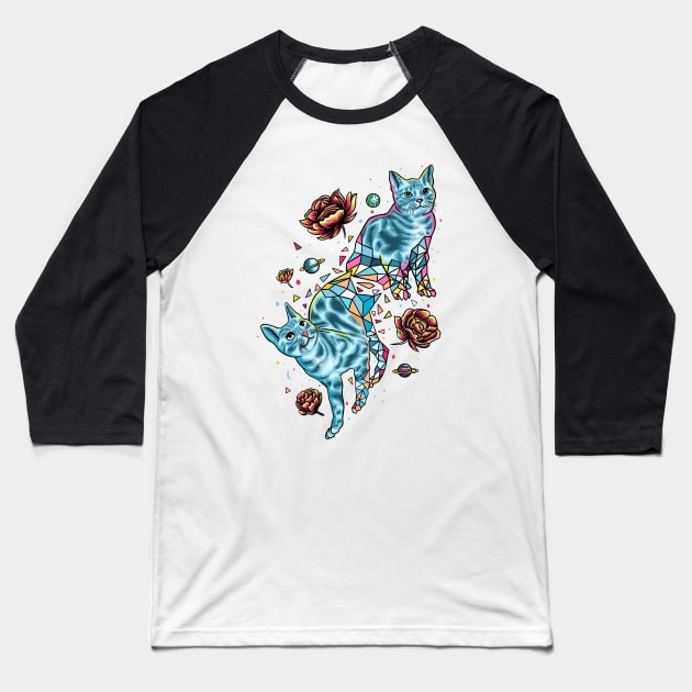 Constellation Cat Baseball T-Shirt by suryas